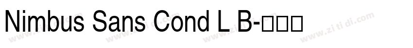 Nimbus Sans Cond L B字体转换